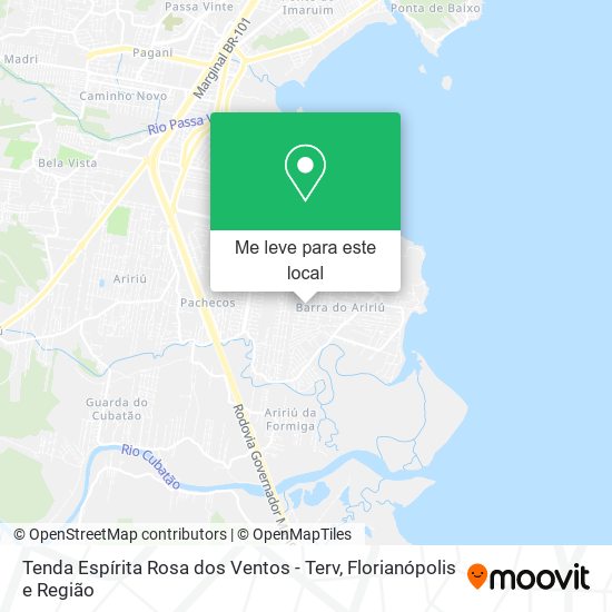 Tenda Espírita Rosa dos Ventos - Terv mapa