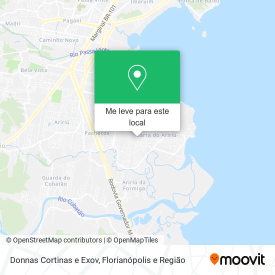 Donnas Cortinas e Exov mapa
