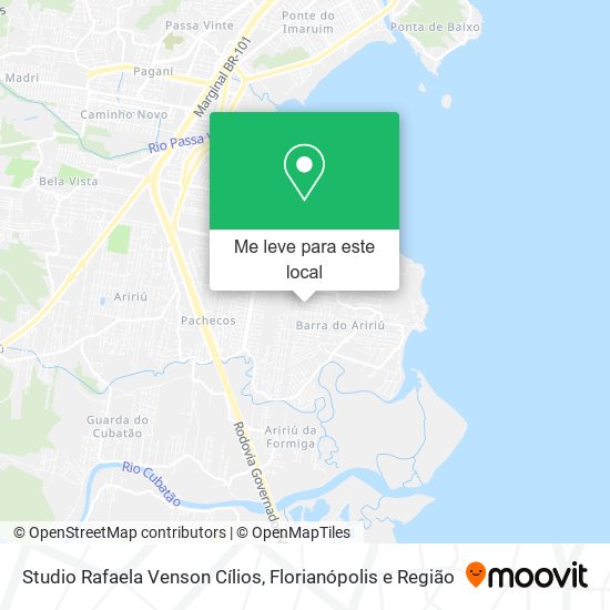 Studio Rafaela Venson Cílios mapa