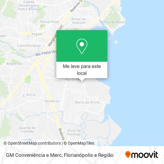 GM Conveniência e Merc mapa