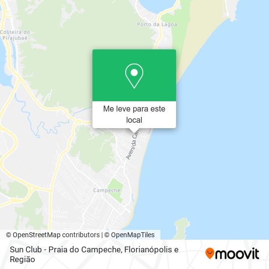 Sun Club - Praia do Campeche mapa