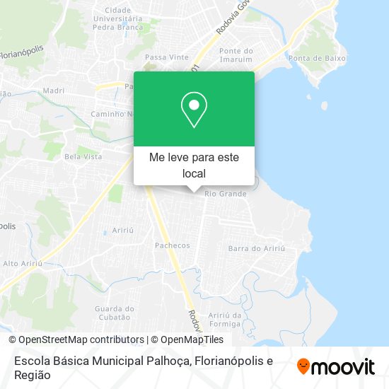 Escola Básica Municipal Palhoça mapa
