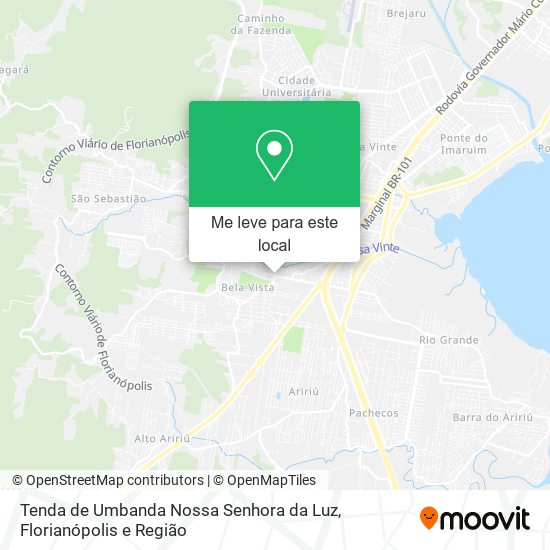 Tenda de Umbanda Nossa Senhora da Luz mapa