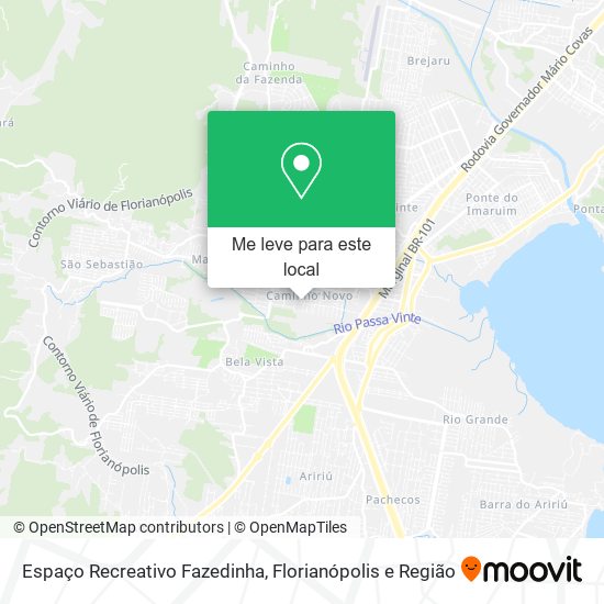 Espaço Recreativo Fazedinha mapa