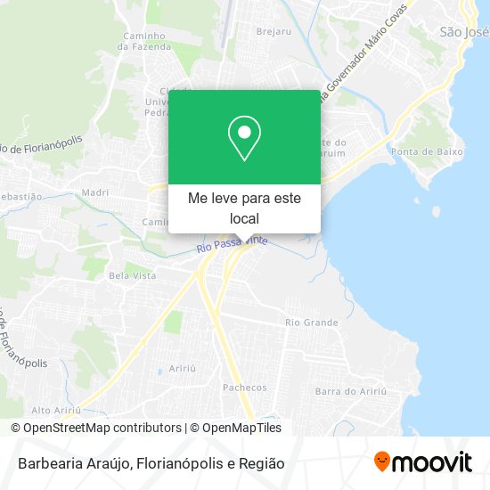 Barbearia Araújo mapa