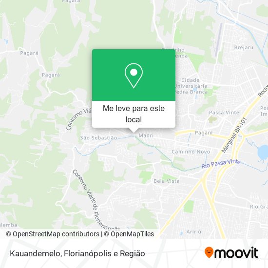 Kauandemelo mapa