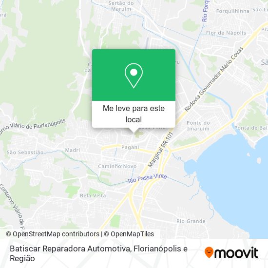 Batiscar Reparadora Automotiva mapa