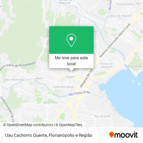 Uau Cachorro Quente mapa