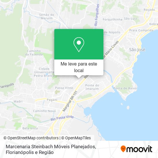 Marcenaria Steinbach Móveis Planejados mapa