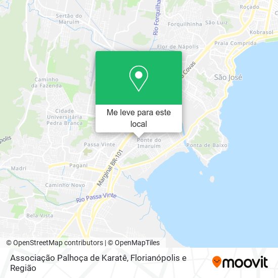 Associação Palhoça de Karatê mapa