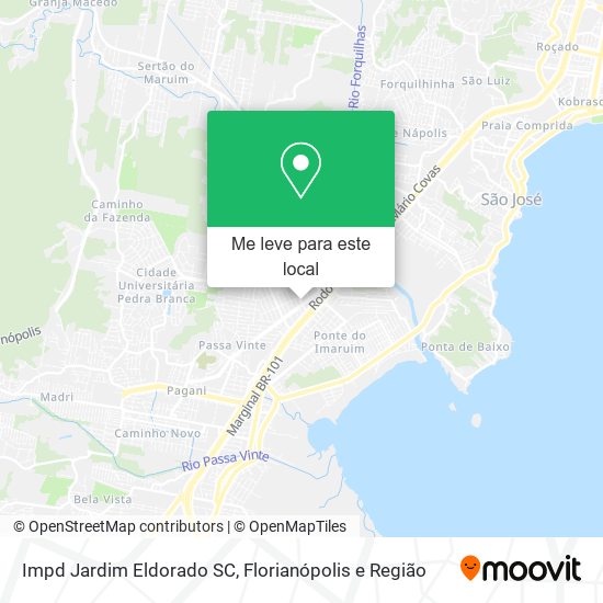 Impd Jardim Eldorado SC mapa