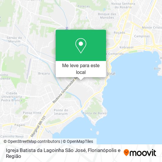 Igreja Batista da Lagoinha São José mapa