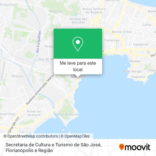 Secretaria de Cultura e Turismo de São José mapa