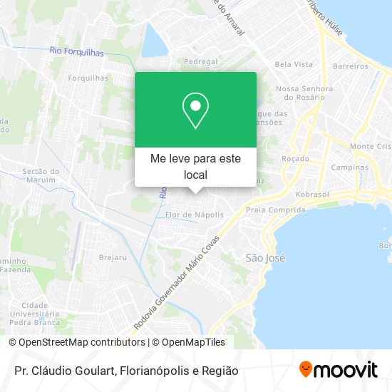 Pr. Cláudio Goulart mapa