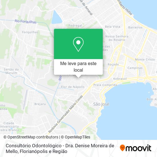 Consultório Odontológico - Dra. Denise Moreira de Mello mapa
