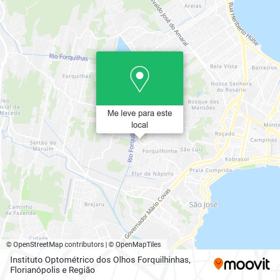 Instituto Optométrico dos Olhos Forquilhinhas mapa