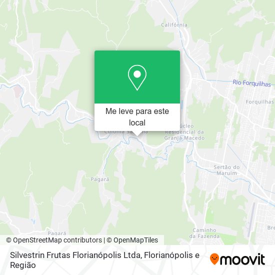 Silvestrin Frutas Florianópolis Ltda mapa