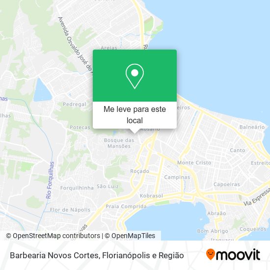 Barbearia Novos Cortes mapa