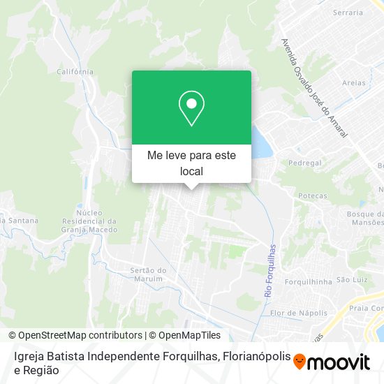 Igreja Batista Independente Forquilhas mapa