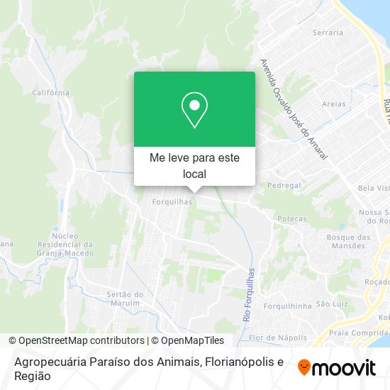 Agropecuária Paraíso dos Animais mapa