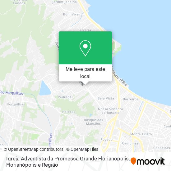 Igreja Adventista da Promessa Grande Florianópolis mapa