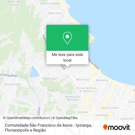 Comunidade São Francisco de Assis - Ipiranga mapa