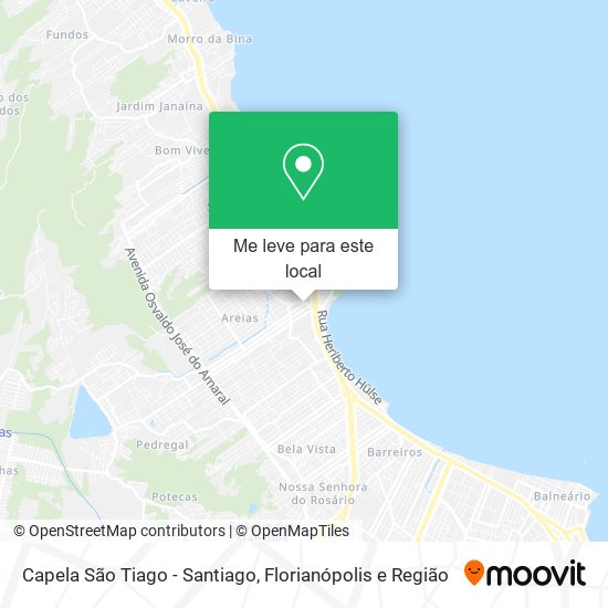 Capela São Tiago - Santiago mapa