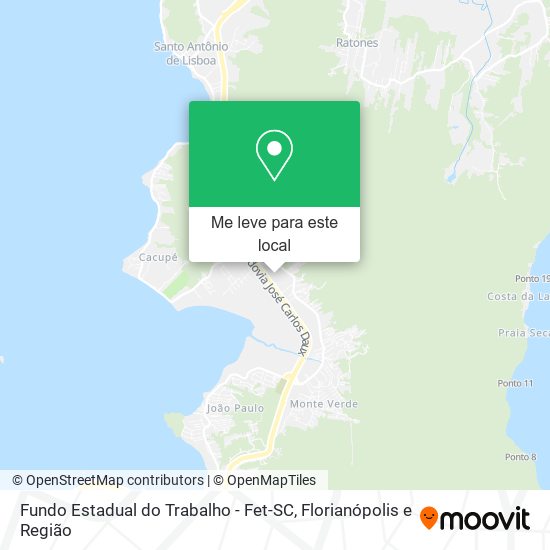 Fundo Estadual do Trabalho - Fet-SC mapa