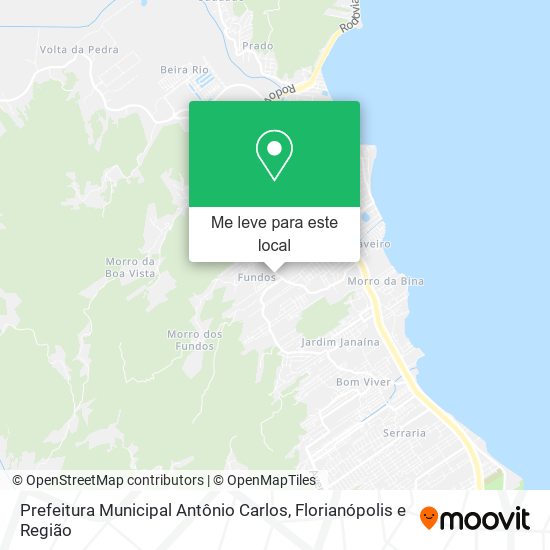 Prefeitura Municipal Antônio Carlos mapa