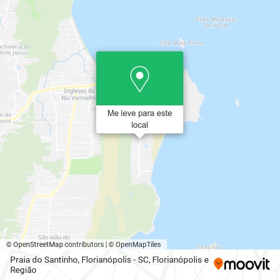 Praia do Santinho, Florianópolis - SC mapa