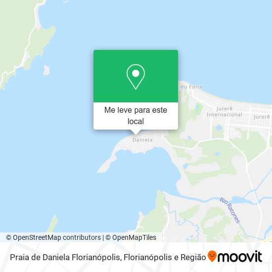 Praia de Daniela Florianópolis mapa