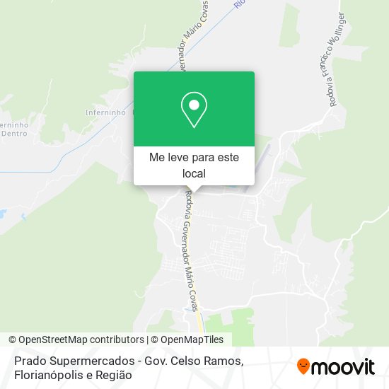 Prado Supermercados - Gov. Celso Ramos mapa