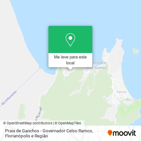 Praia de Ganchos - Governador Celso Ramos mapa