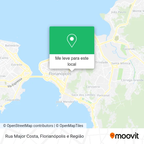 Rua Major Costa mapa