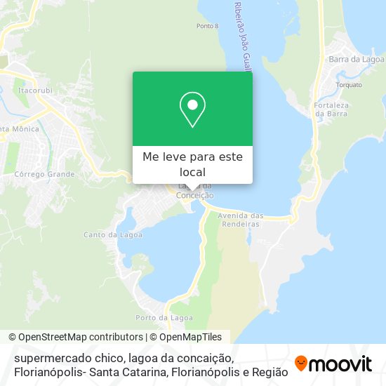 supermercado chico, lagoa da concaição, Florianópolis- Santa Catarina mapa