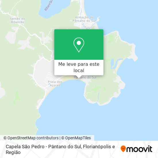 Capela São Pedro - Pântano do Sul mapa