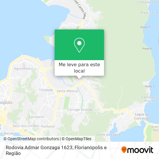 Rodovia Admar Gonzaga 1623 mapa