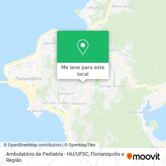 Ambulatório de Pediatria - HU / UFSC mapa