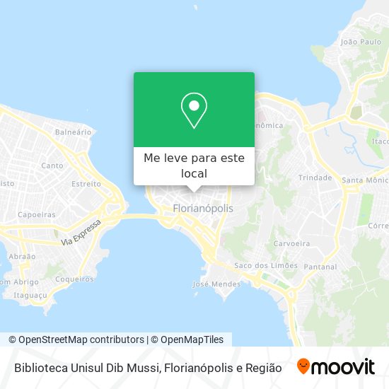 Biblioteca Unisul Dib Mussi mapa