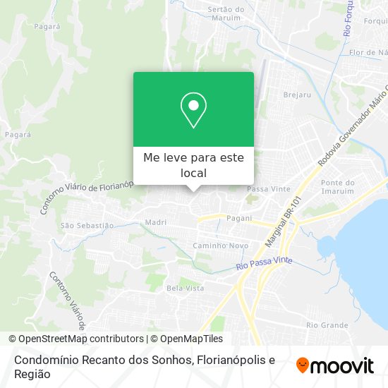 Condomínio Recanto dos Sonhos mapa