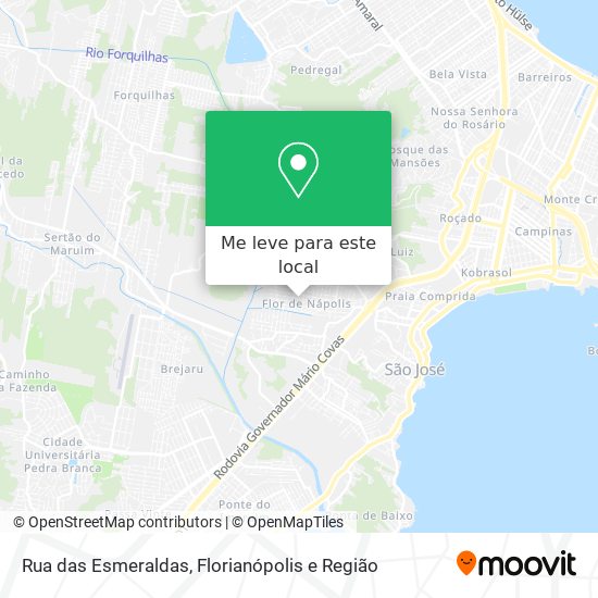 Rua das Esmeraldas mapa