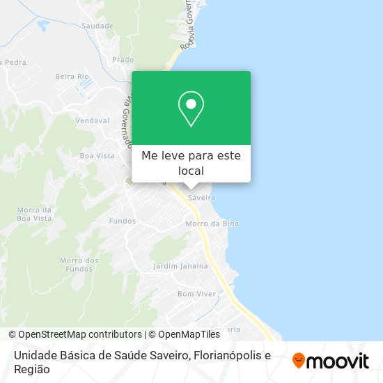 Unidade Básica de Saúde Saveiro mapa