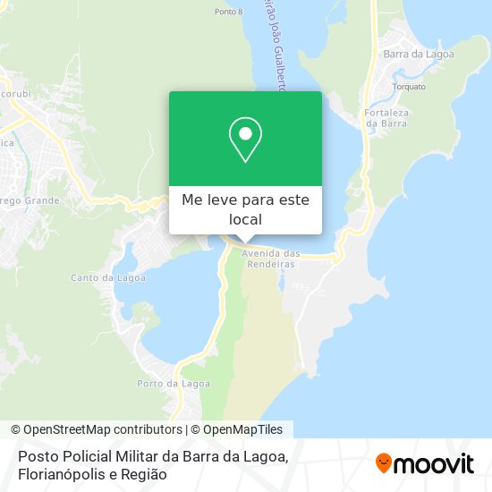 Posto Policial Militar da Barra da Lagoa mapa