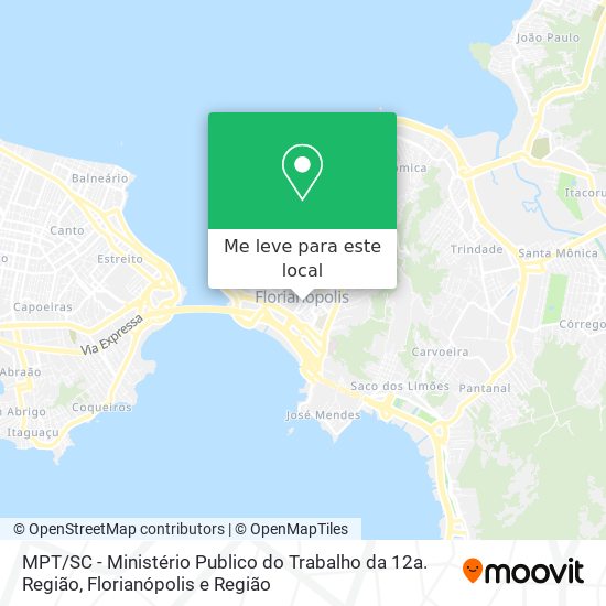 MPT / SC - Ministério Publico do Trabalho da 12a. Região mapa