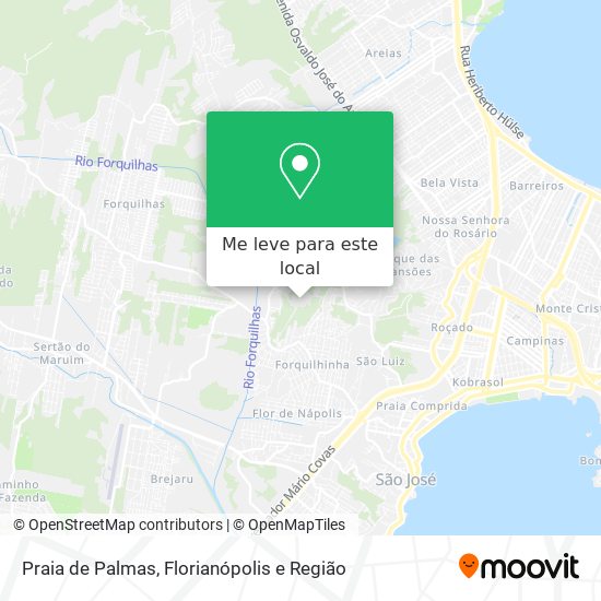 Praia de Palmas mapa
