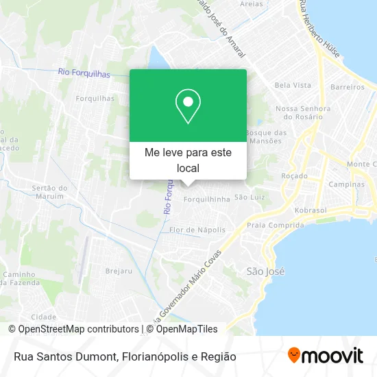 Rua Santos Dumont mapa