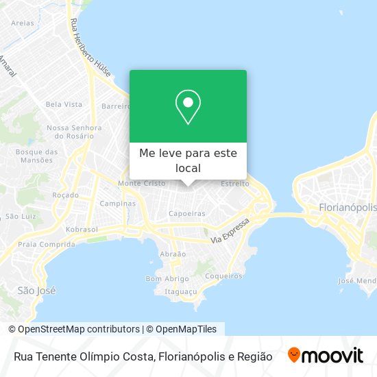 Rua Tenente Olímpio Costa mapa