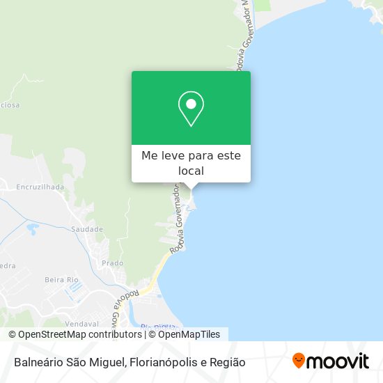Balneário São Miguel mapa