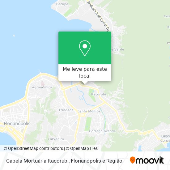 Capela Mortuária Itacorubi mapa
