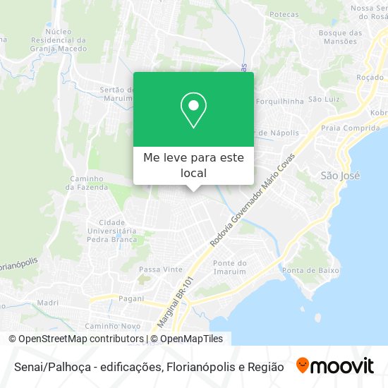 Senai/Palhoça - edificações mapa